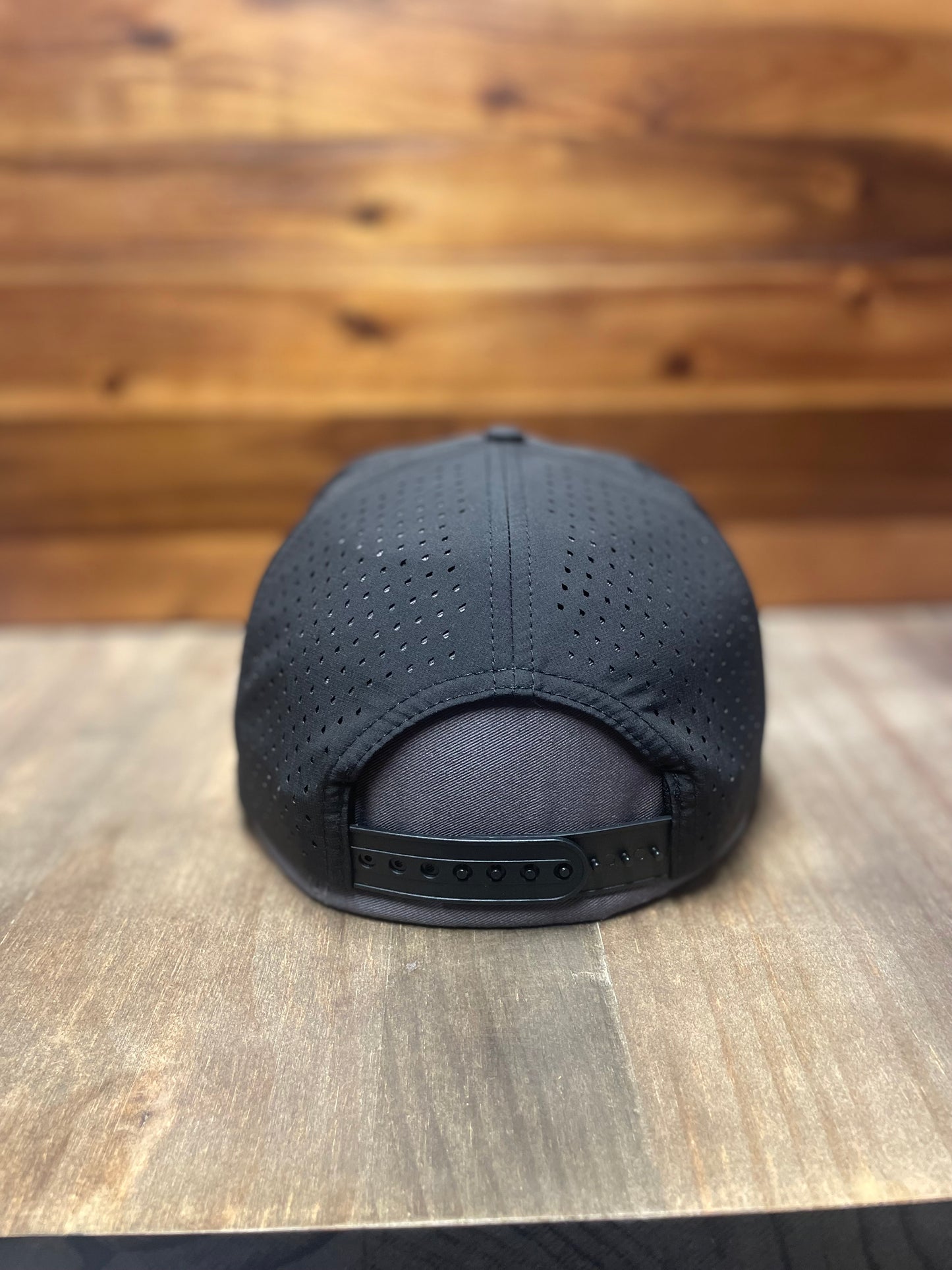 5 PANEL WATERPROOF BLACK BLANK(BLK/WHT ROPE)